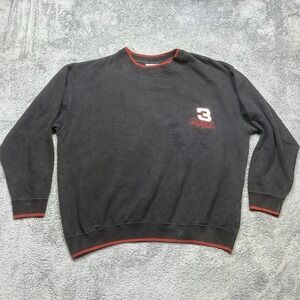 Vintage Dale Earnhardt‎ #3 Nascar Sweatshirt Men's 2XL Black Distressed Spots